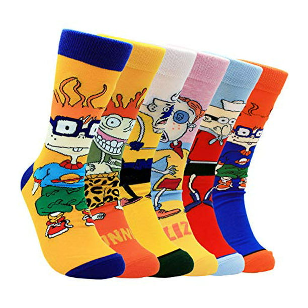 6 Pairs Ranch Funny Cartoon Character Socks Women Girl Boy New Daily Cute Socks 